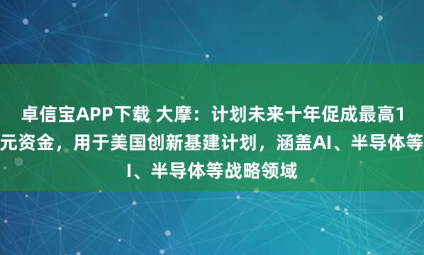 卓信宝APP下载 大摩：计划未来十年促成最高1.5万亿美元资金，用于美国创新基建计划，涵盖AI、半导体等战略领域
